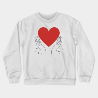 Red Heart design Crewneck Sweatshirt